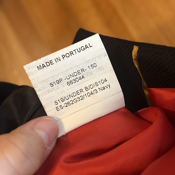 NWT Lords & Fools Wool Blend Costume Vest Button Lined Pocket Blue Embroidered - Picture 6 of 10